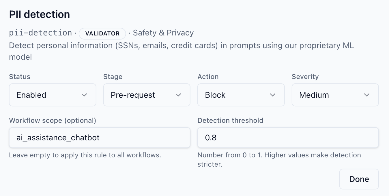 Content safety and PII detection in Meilynx